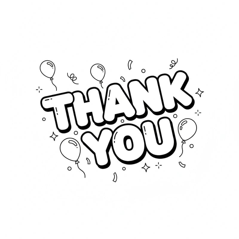 Thank You coloring page for classroom - gratitude activities and name recognition